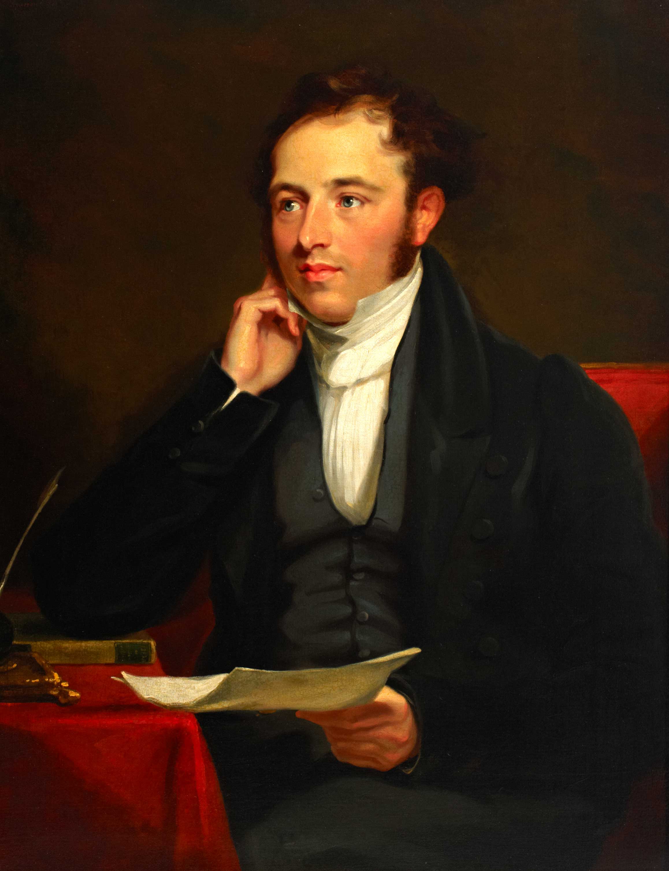 Half length portrait of Rowland Hill as a young man, c. 1836 (2004-0154)