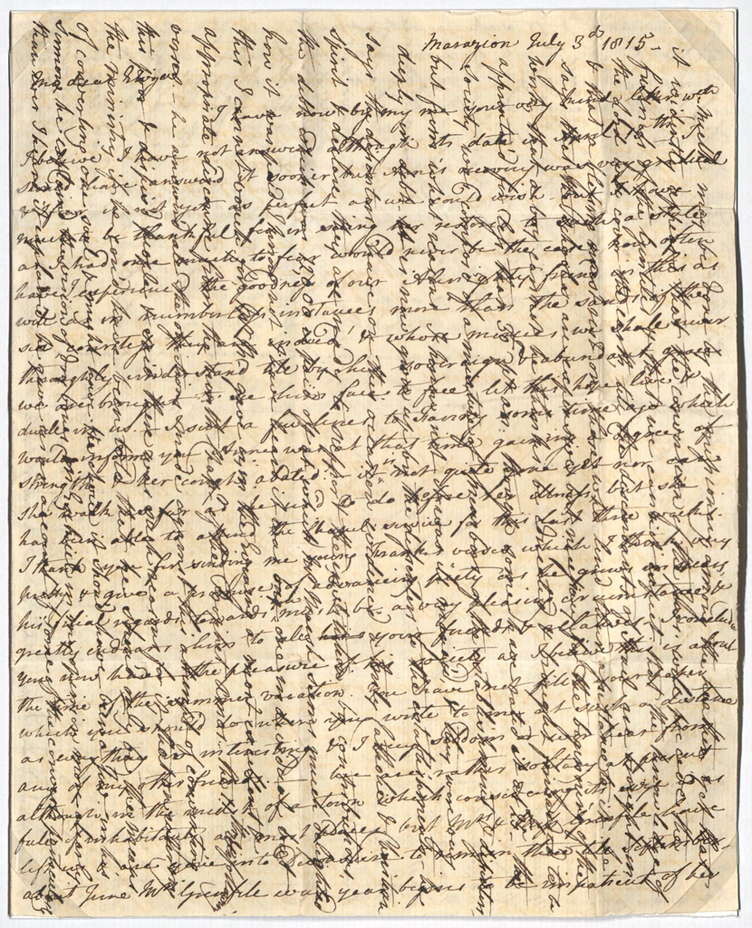 Cross-written letter, 1815 (2015-0004)