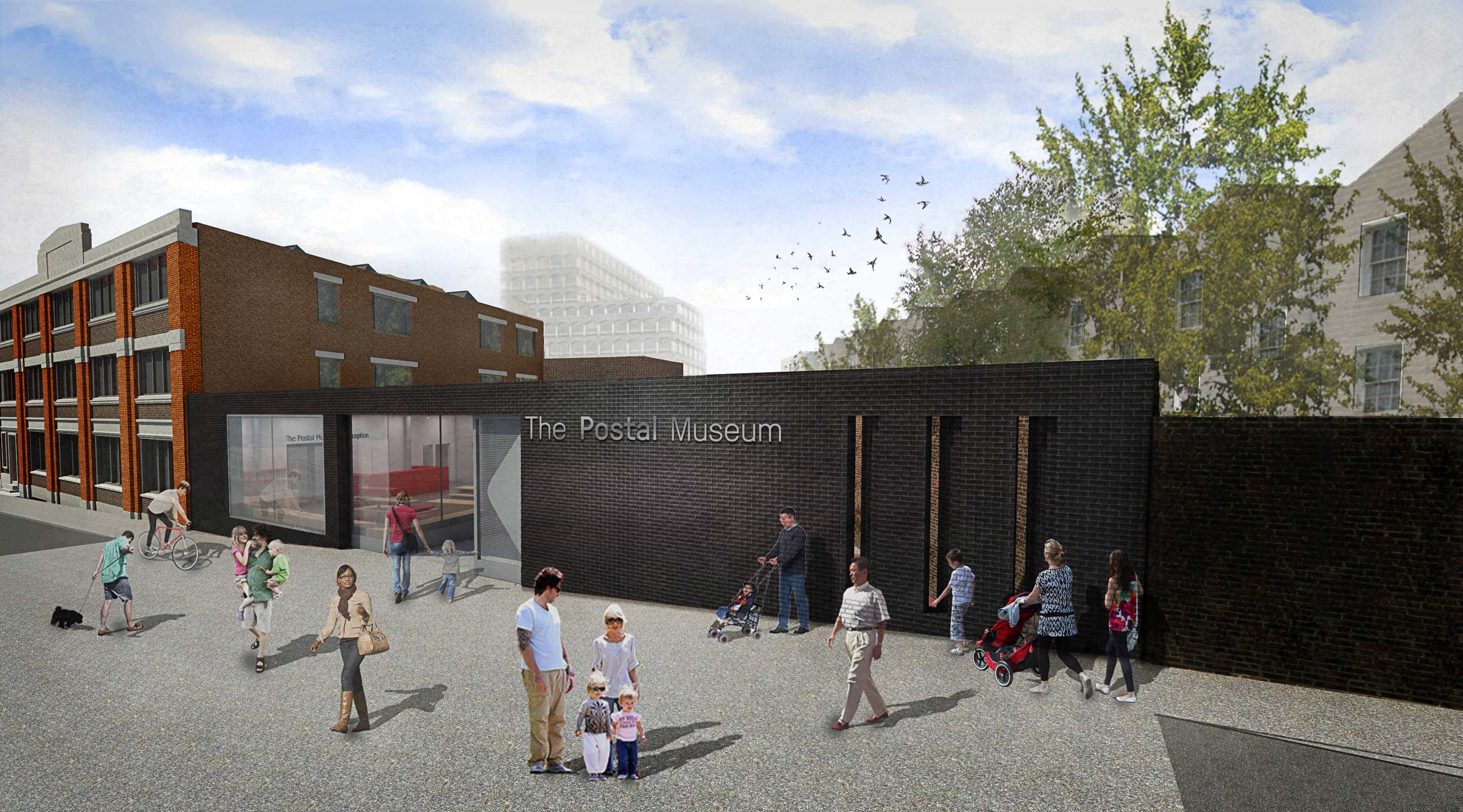 Visualisation of how the Postal Museum facade might look