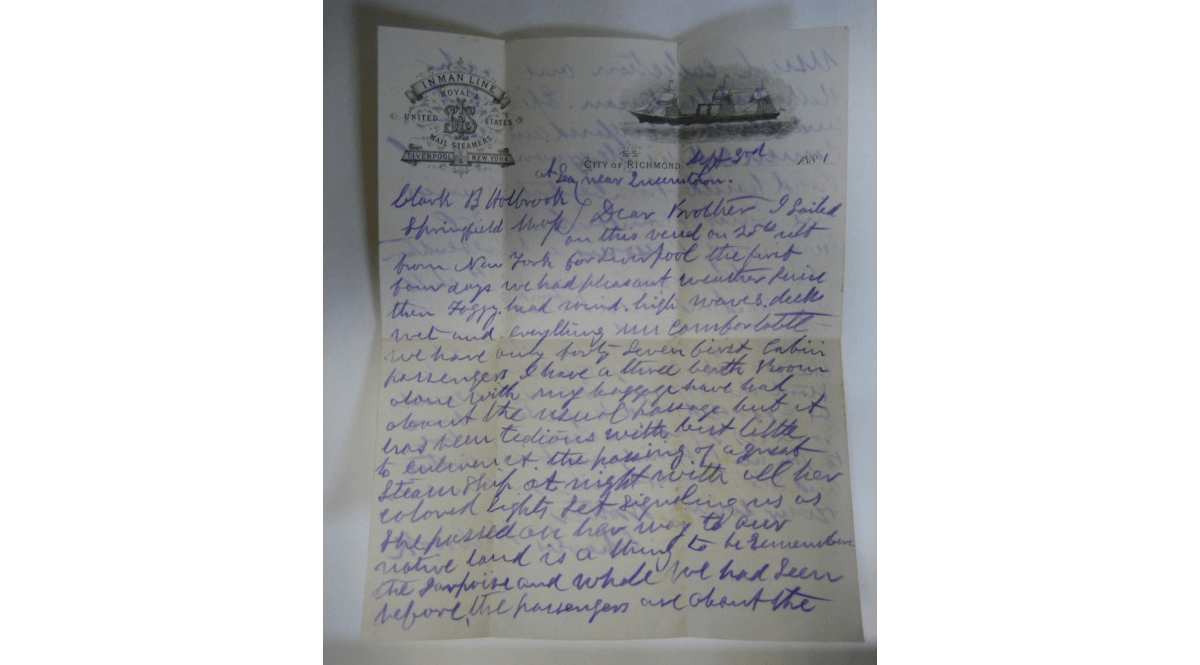 Letter to Charles Holbrook