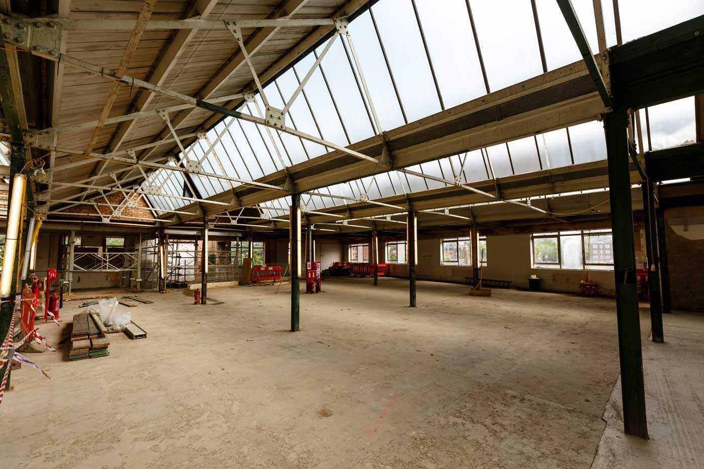 Photo of the top floor of The Postal Museum, under construction