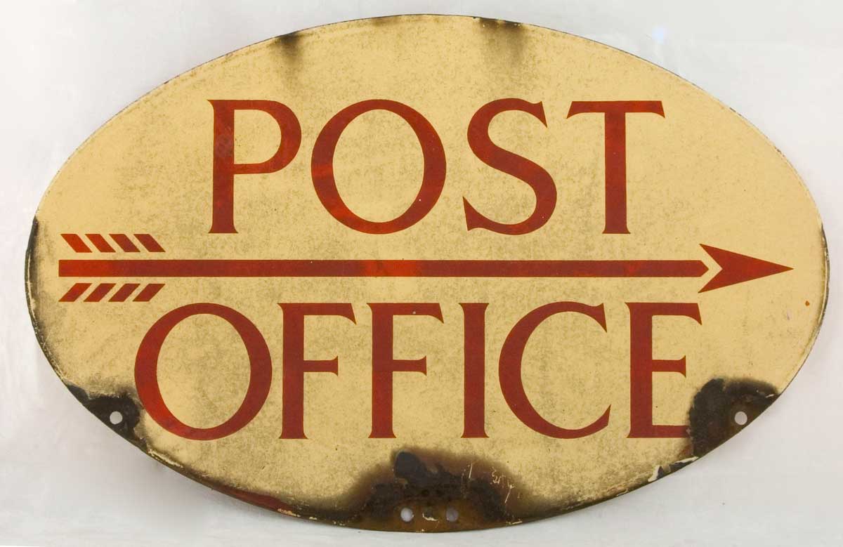 Post Office Direction Sign
