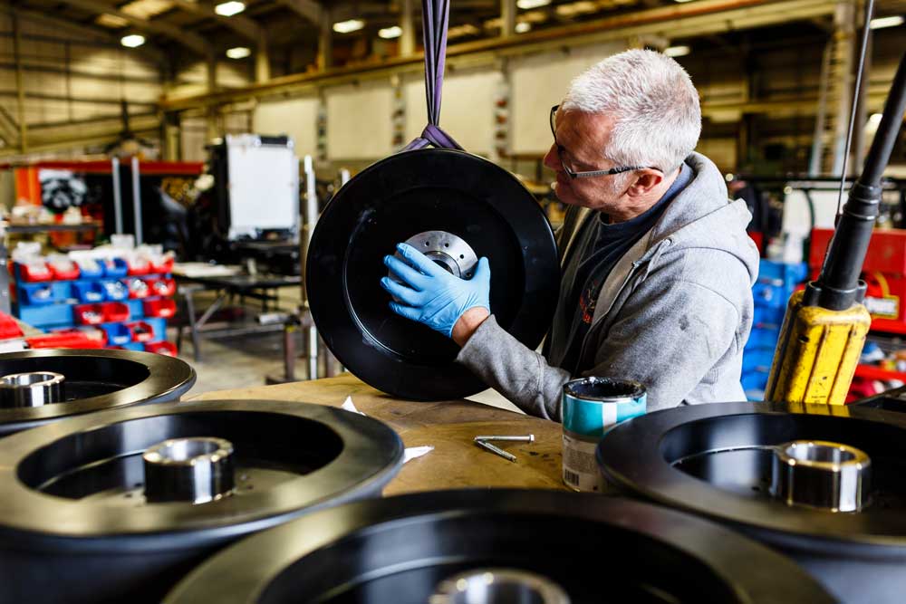 Engineers make the final touches to Mail Rail wheels