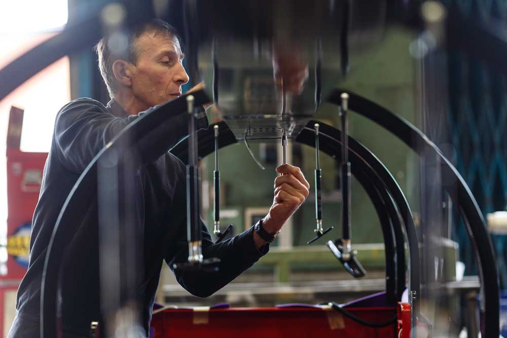 Severn Lamb Engineer works on the Mail Rail electric