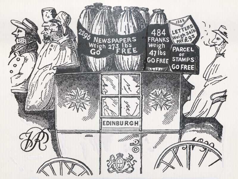 Henry Cole Cartoon, appeared in Post Circular magazine, 1839 (E12106)