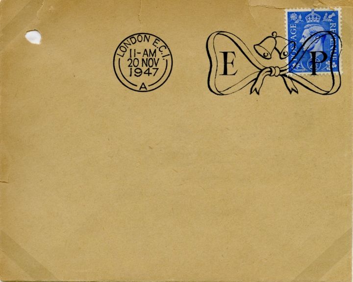 Specimen envelope with postmark