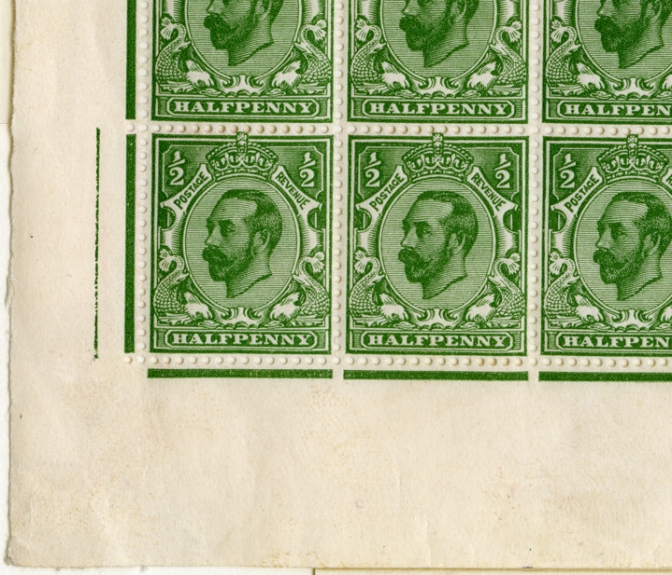Issued ½d Downey head stamps