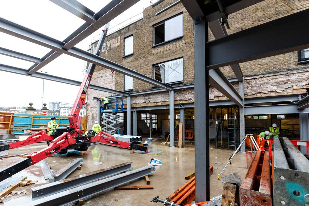 Building works on the Welcome Space for The Postal Museum