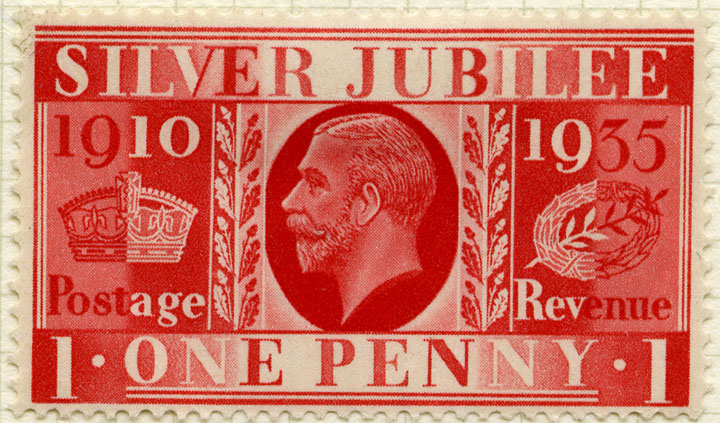 One penny issued stamp