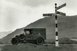 A teaser image for Van at crossroads, 1934