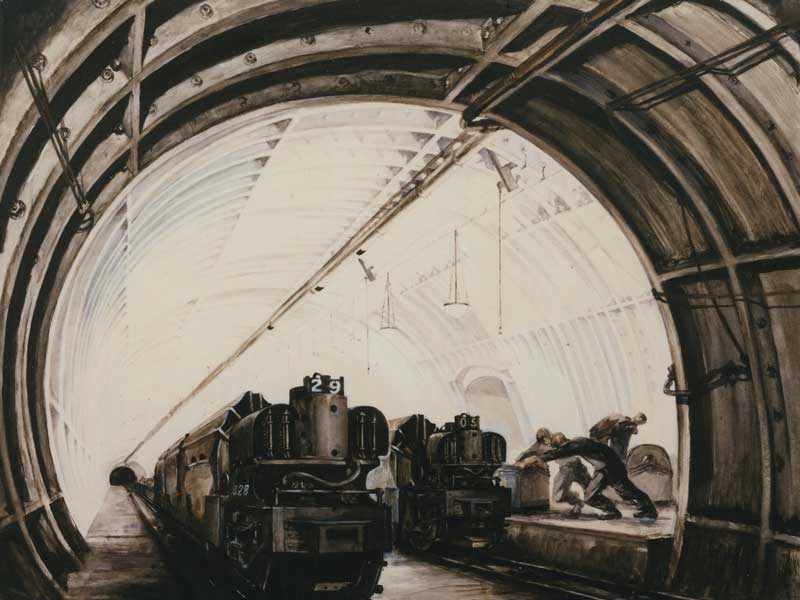 Post Office underground mail train, London, 1937 (POST 109/331)