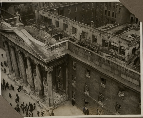 View of damage to Dublin General Post Office, 1916 (POST 56/179)