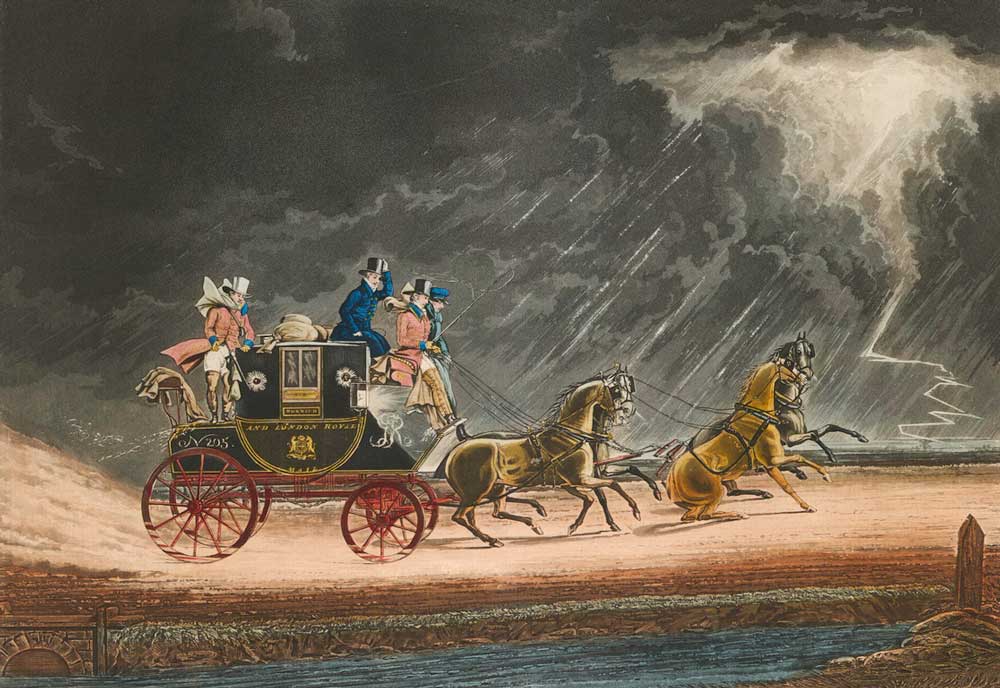 'The Mail Coach in a Thunder Storm on Newmarket Heath', 1827 (2009-0016)