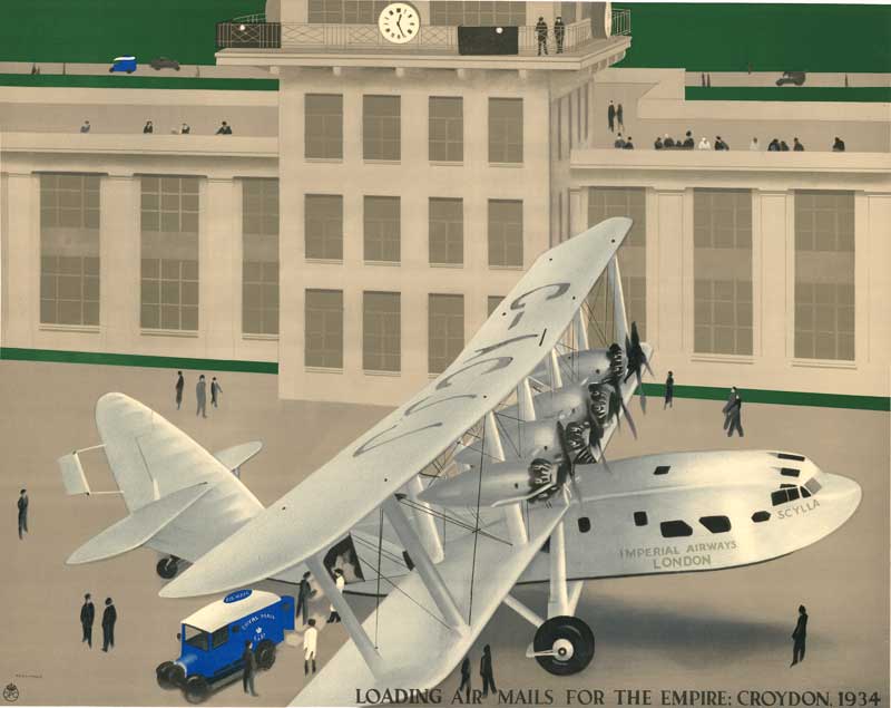 'Loading Air Mails for the Empire, Croydon, 1934' by Harold Sandys Williamson (POST 109/168)