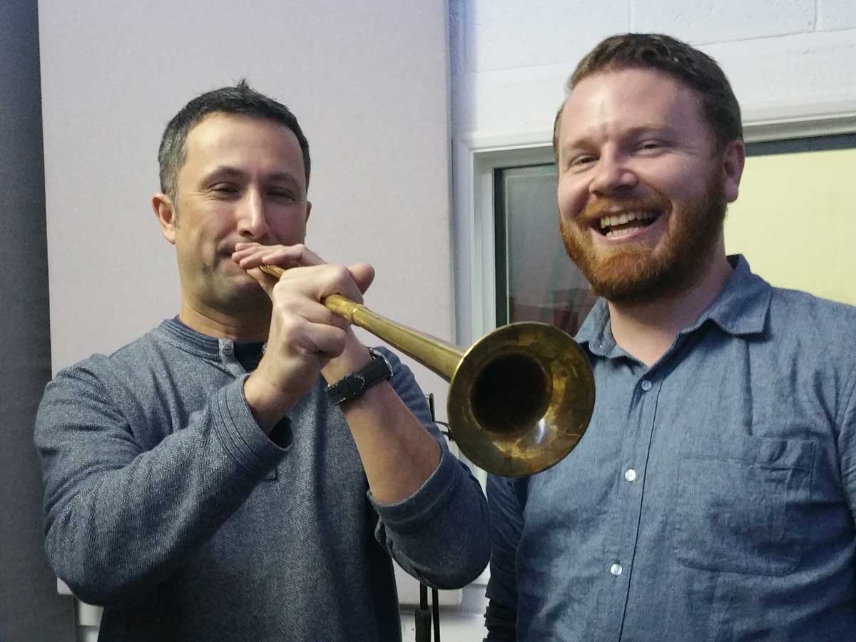 Paul Hing with The Postal Museum's Andy Richmond