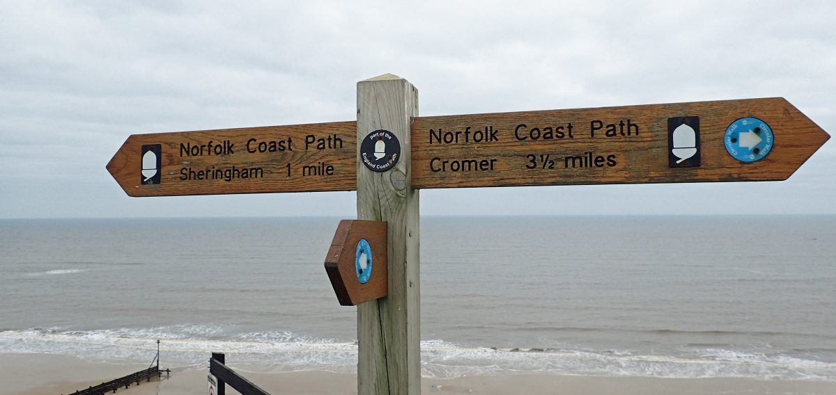 Signpost for Norfolk Coast Path