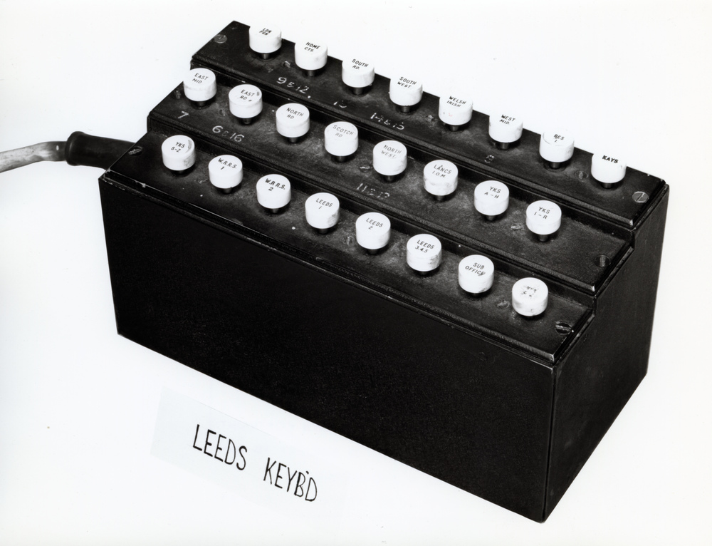 Leeds parcel sorting machine keyboard, c.1964 (POST 118/16155).