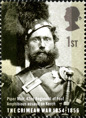 Stamp depicting a soldier from the Crimean War.