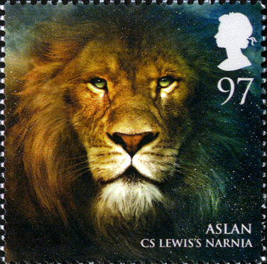 Stamp depicting the C.W. Lewis character Aslan.
