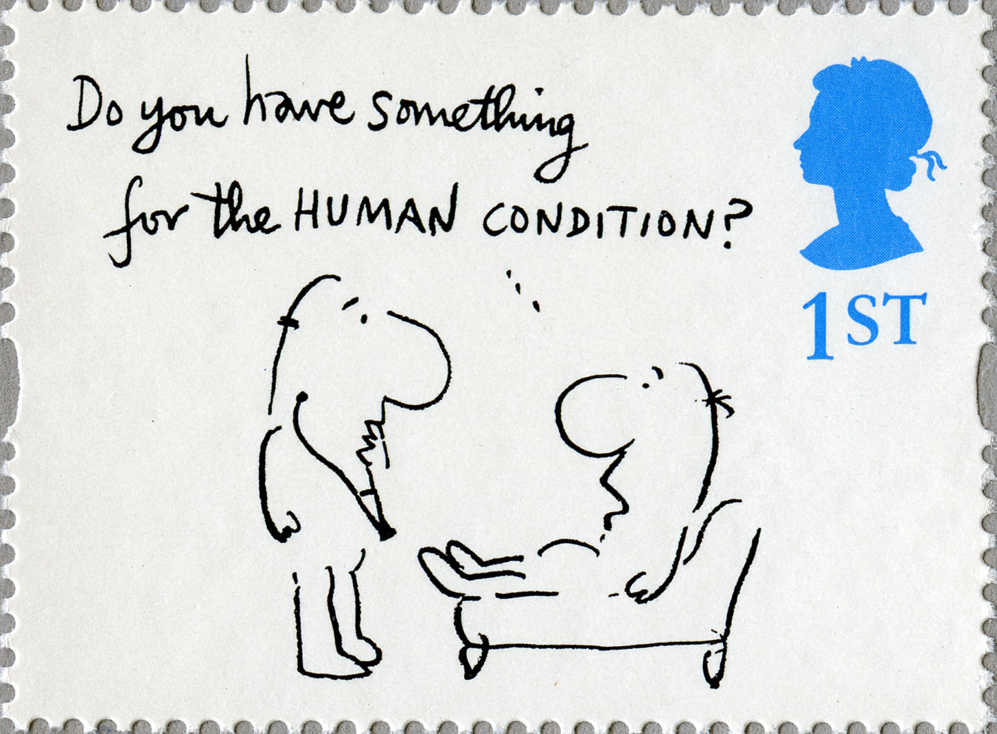 'Do you have something for the HUMAN CONDITION?' (Leo Cullum)