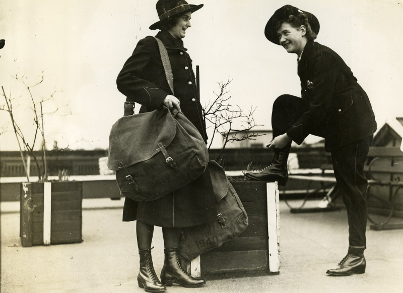 Postwomen one of whom is wearing ‘Camerons’, 1941 (POST 56/109)
