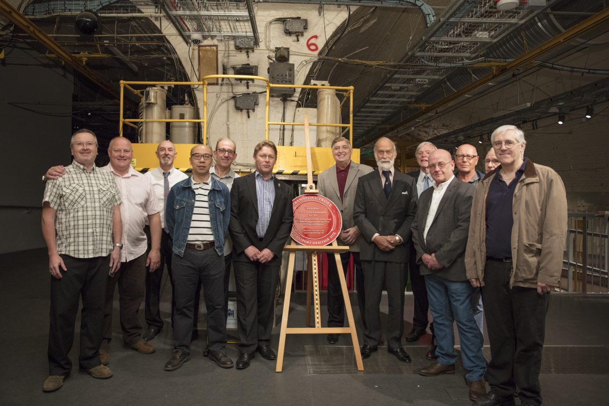 Red Wheel plaque unveiled at Mail Rail 