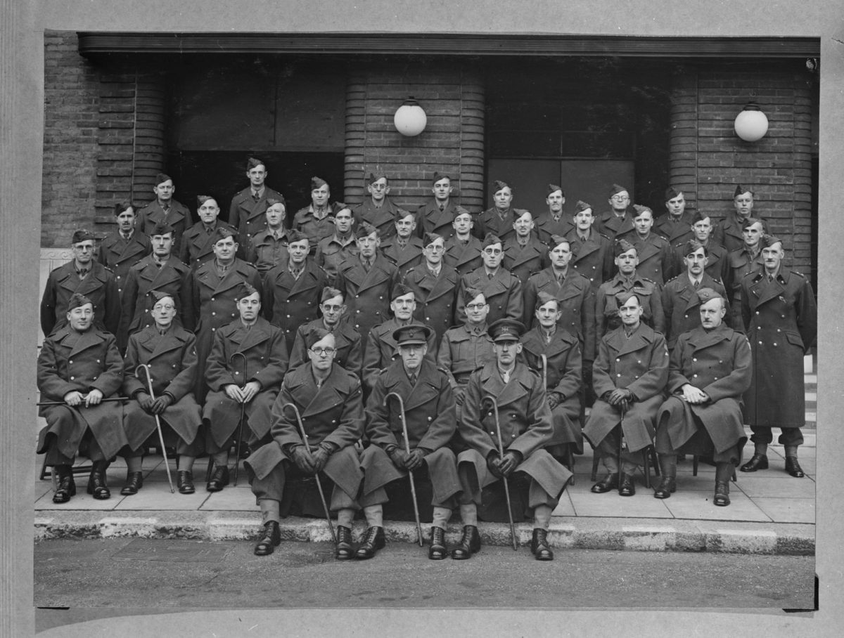Photograph of the officers of the 22nd City of London (5th GPO) Battalion Home Guard.