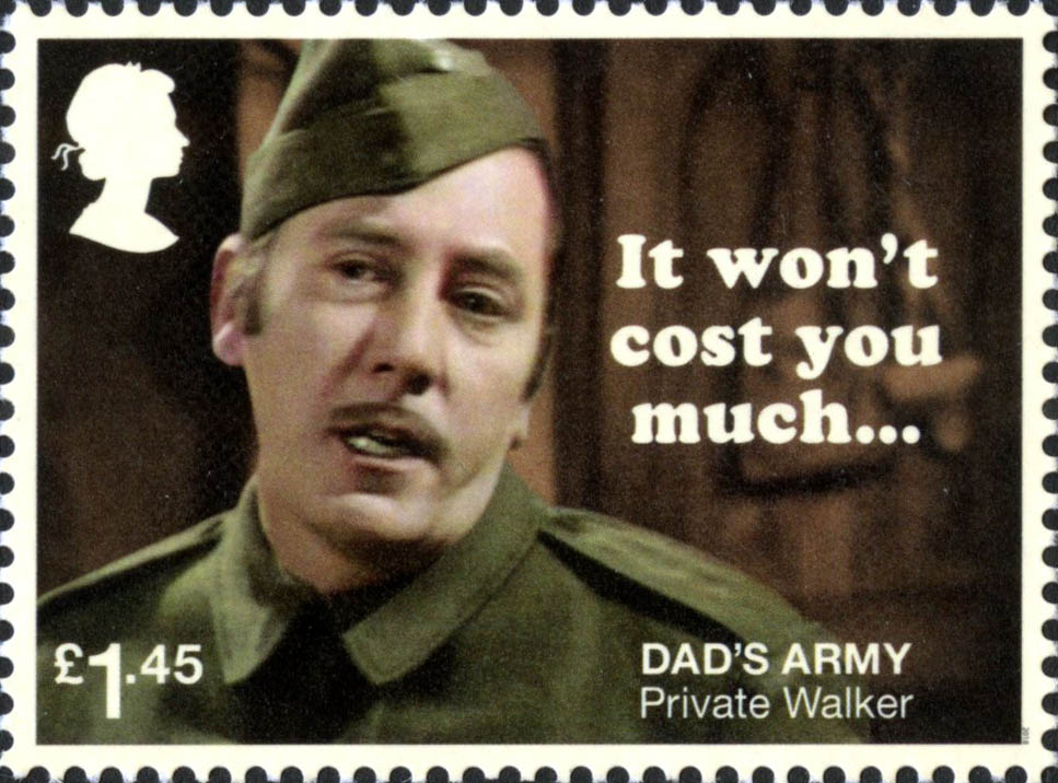 Stamp depicting Private Walker with caption 'It won't cost you much...'.