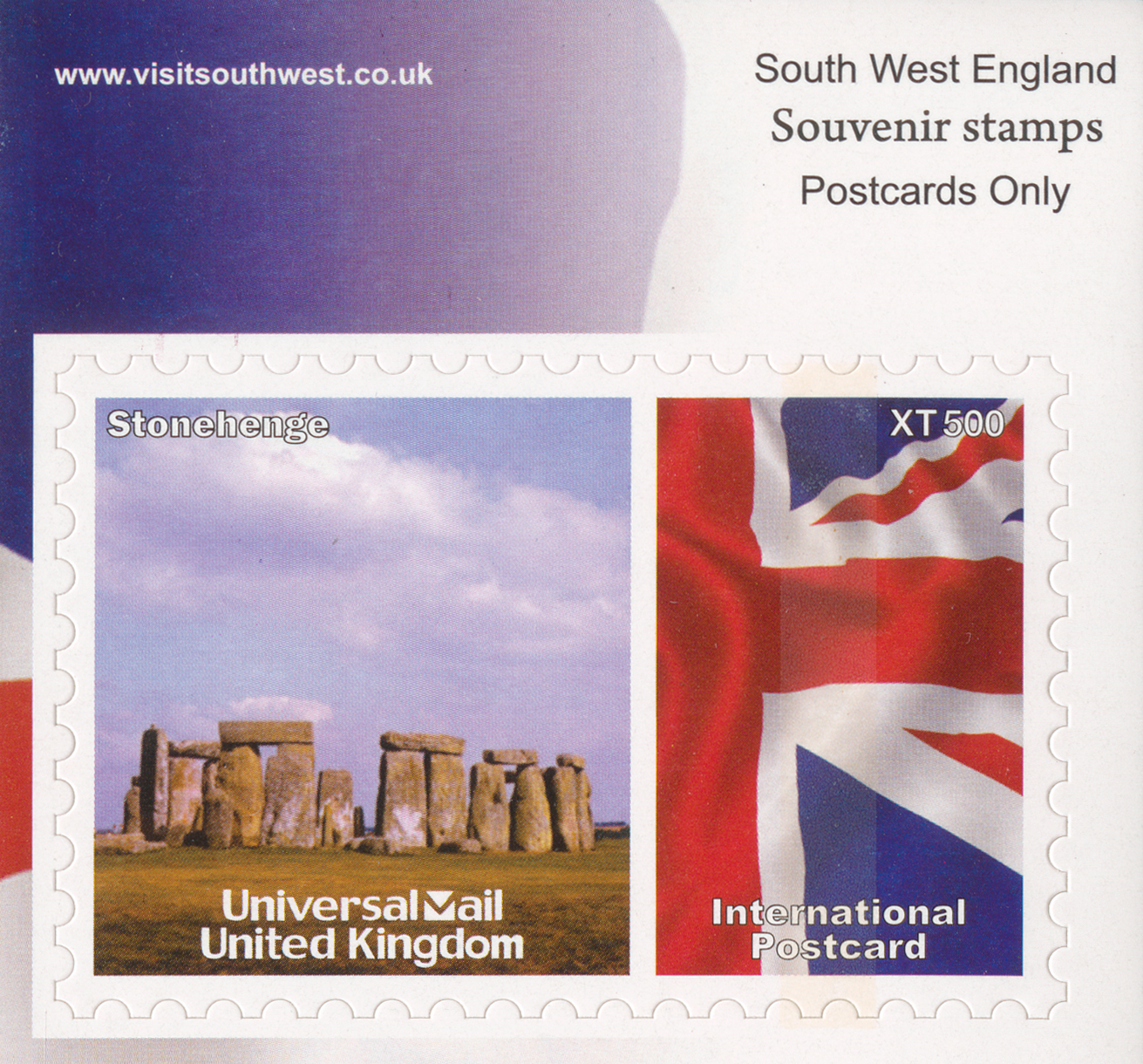 International Postcard stamp with image of Stonehenge.