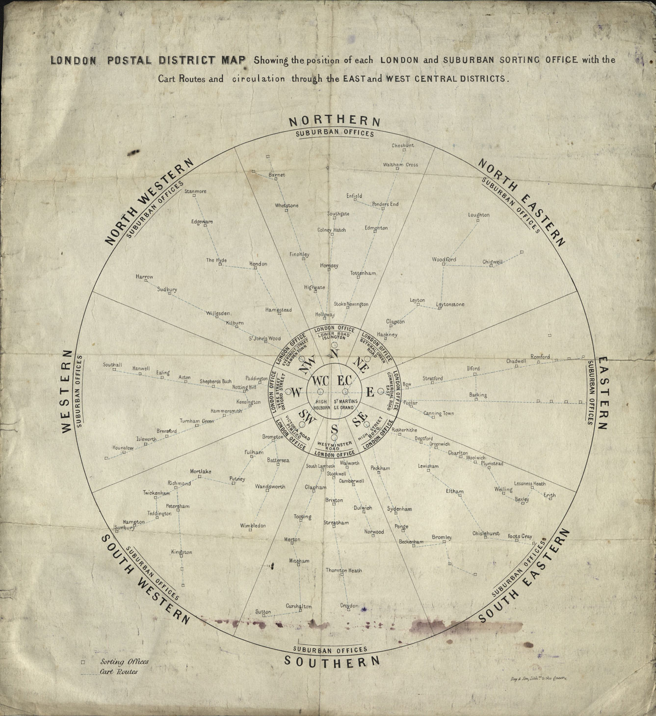 Map breaking London up in sub-sections.