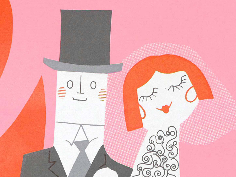 The happily married couple are made in Dekk's home-made collage style. Weddings are expensive, and your future together isn't taken care of on your wedding day! The poster taps into all of our worries about planning for what's to come. But in a cheerful way.