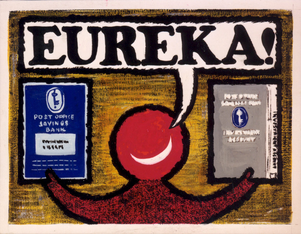 'Eureka!'.
Poster artwork by Stan Krol, 1960s, POST 109/902.