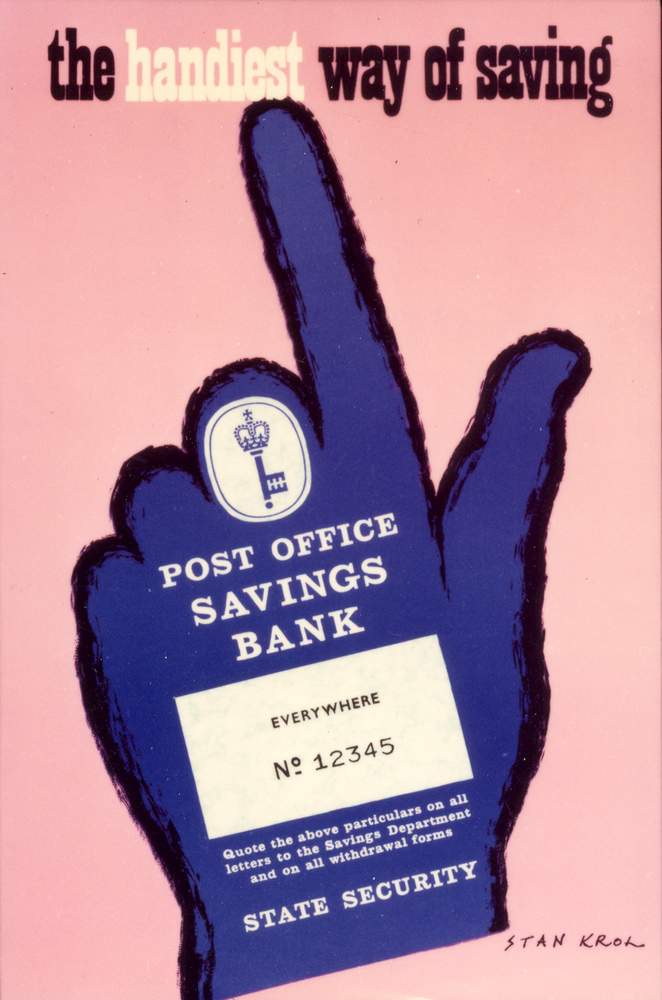 'The handiest way of saving'.
Poster designed by Stan Krol, 1960s, POST 110/3090.