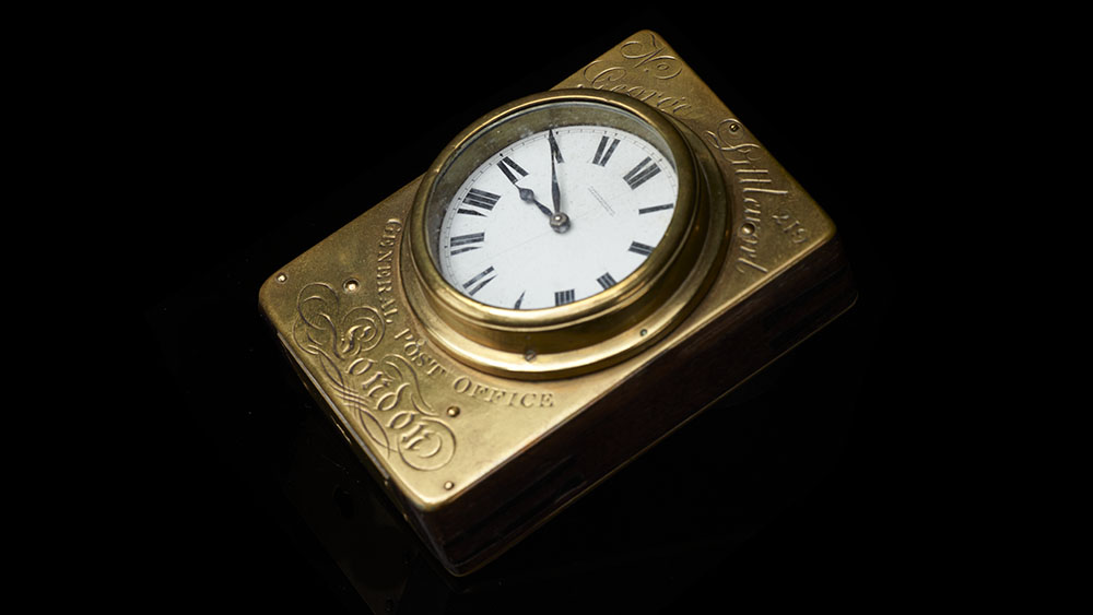 Mail Coach Guard’s Time Piece, currently on display (OB1996.549)