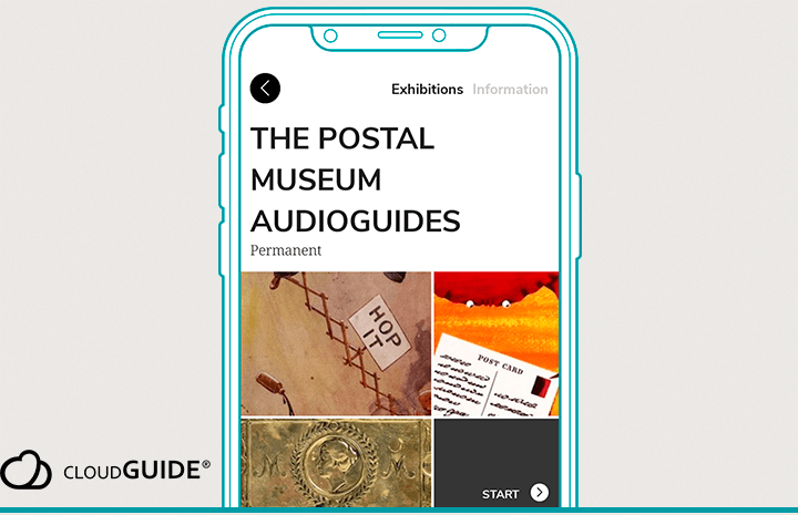 Preview image showing The Postal Museum audio guide in the Cloud Guide app.