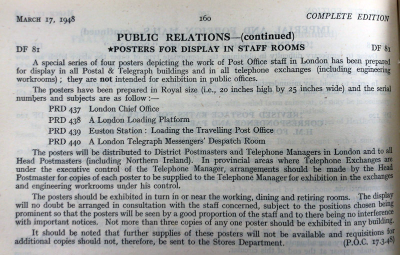 Post Office Circular, 17 March 1948
