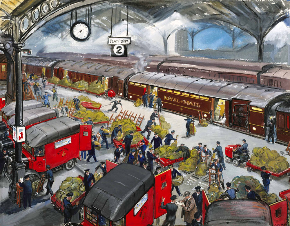 Euston Station: Loading the Travelling Post Office