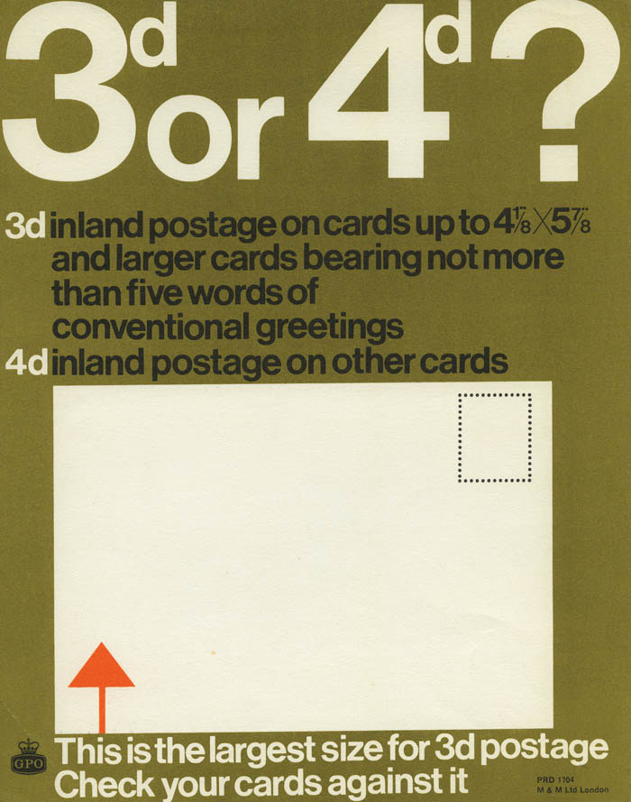 '3d or 4d?'. Poster designed by unknown artist, PRD 1704, 1966, POST 110/3996.
