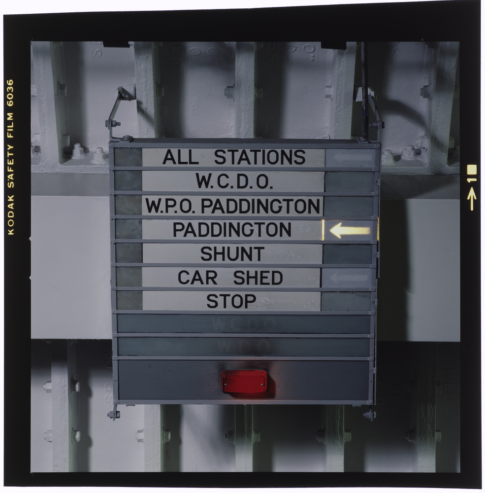 Post Office (London) Railway train indicator board, 1973. POST 118/CT00358.