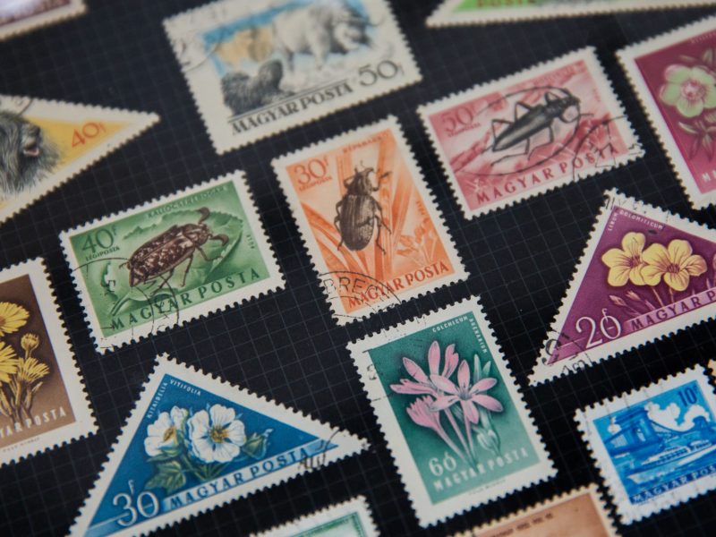Stamp Collection Book STAMPS INCLUDED Different Themes Postal