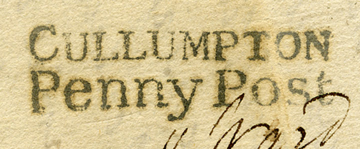 Example of BPMA 42/1 Penny Post, issued by Chief Office 1811-1823