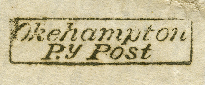 Example of BPMA 45/2 Penny Post, issued by Chief Office 1823-1827