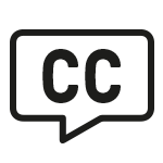 Close captions symbol