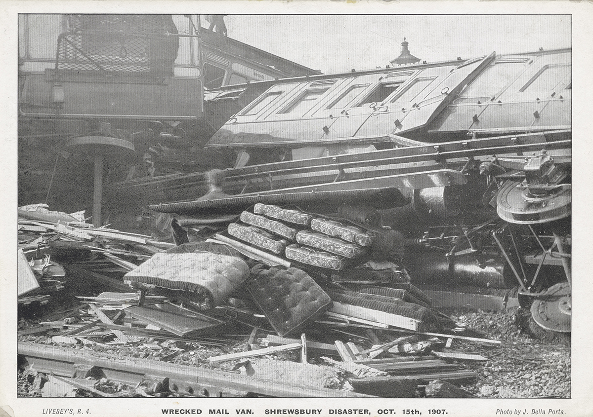 Postcard of the Shrewsbury Train Disaster. c.1907, PH64S/3