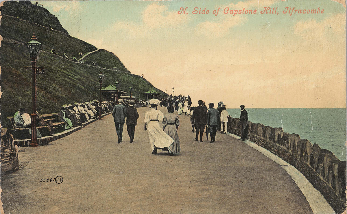 ‘N. Side of Capstone Hill, Ilfracombe’ Postcard, Early 1900s, PH39/20b
