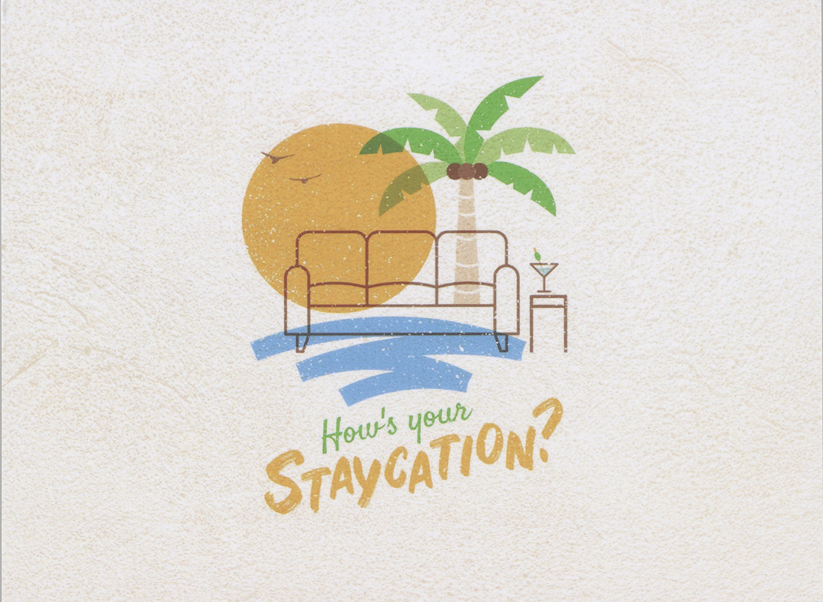 ‘Staycation’ Postcard. 2021, E16491/05