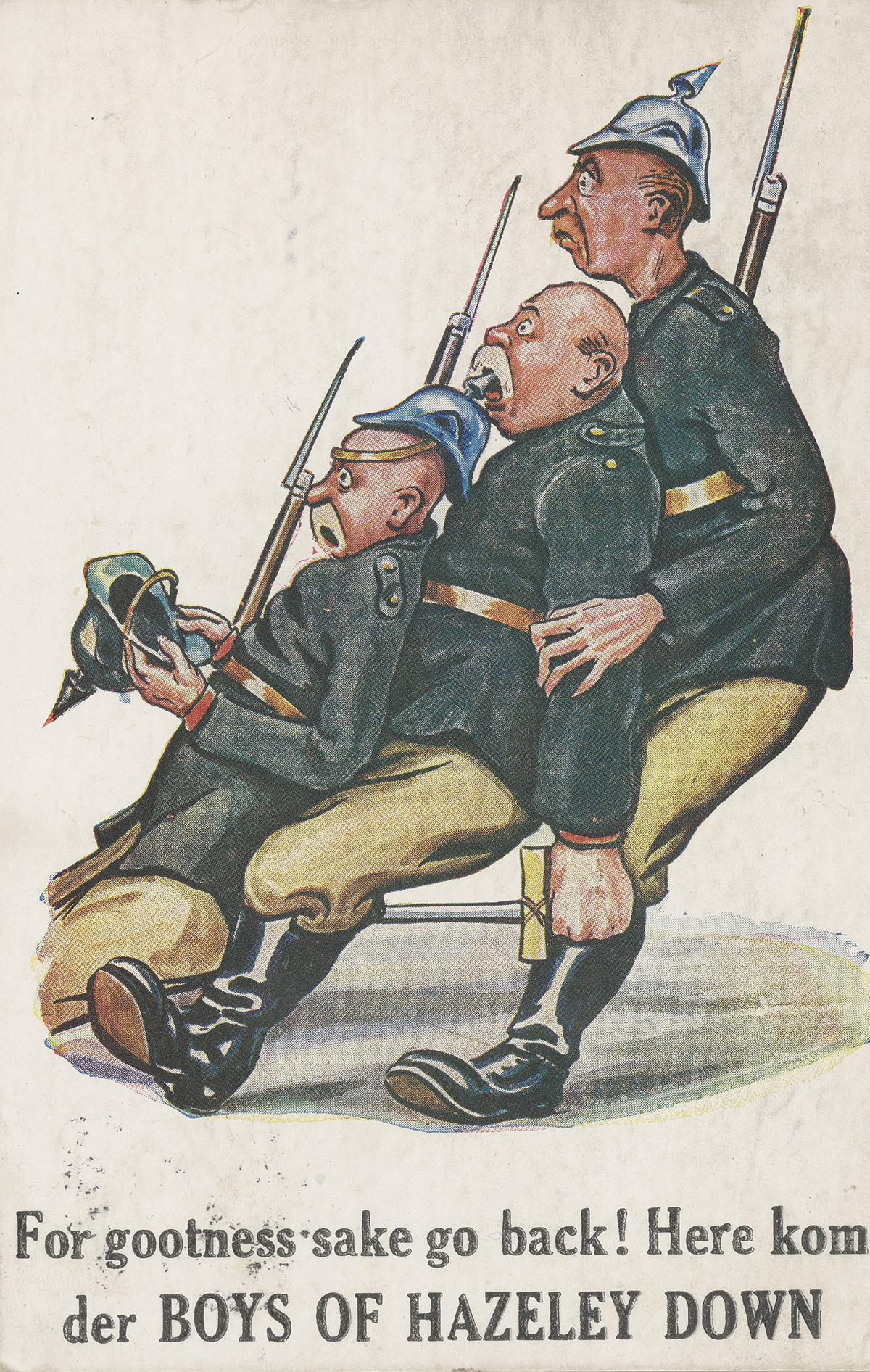 Comic German Soldier Postcard, 29 Mar 1916, PH117/29a