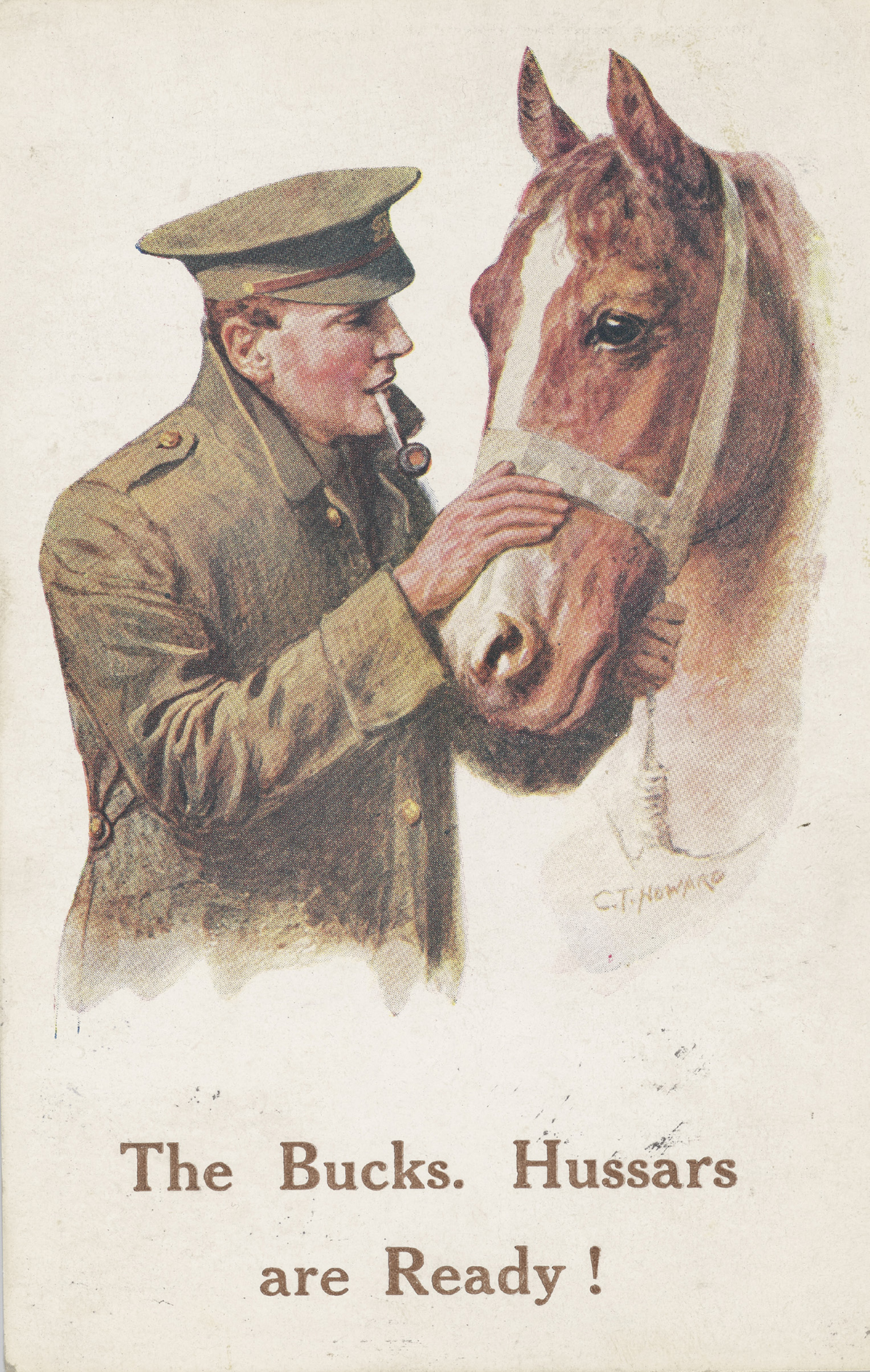 Bucks. Hussars Postcard. 17 Jun 1915, PH116/20b