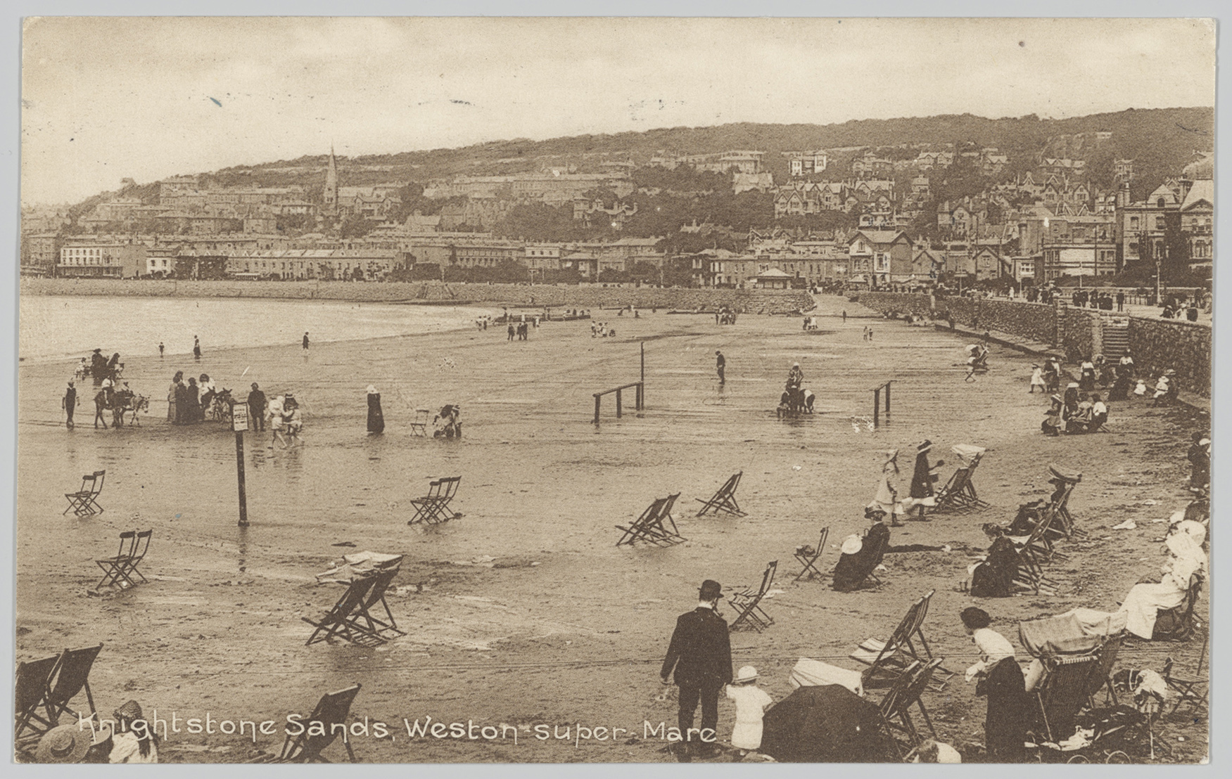 ‘Knightstone Sands, Weston-super-Mare’ Postcard, 1914, PH64W/40c