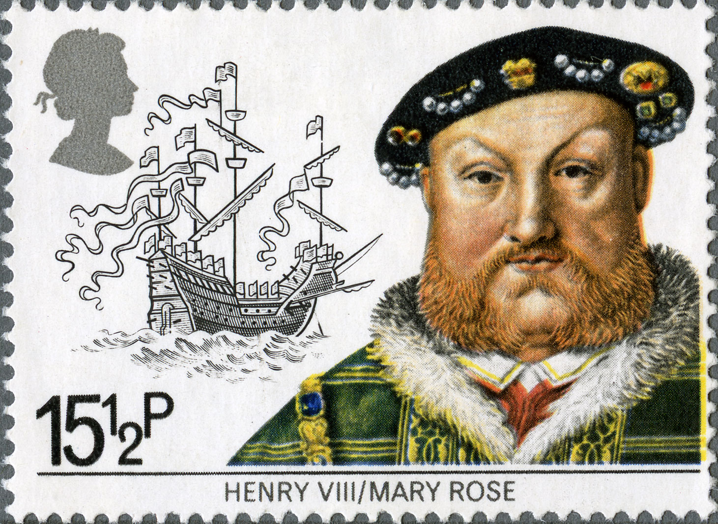 15½p, Henry VIII & Mary Rose.